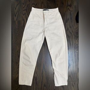 Veronica Beard Charlie Crop Pants - Ecru